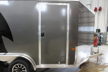 New 2025 NEO NAM 7.5' x 12' Aluminum Enclosed Motorcycle UTV Trailer - RAMP DOOR - 6.5' Interior Height - 7000# GVW