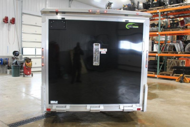 New 2025 NEO NAM 7.5' x 12' Aluminum Enclosed Motorcycle UTV Trailer - RAMP DOOR - 6.5' Interior Height - 7000# GVW