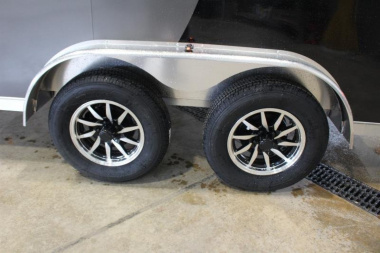 New 2025 NEO NAM 7.5' x 12' Aluminum Enclosed Motorcycle UTV Trailer - RAMP DOOR - 6.5' Interior Height - 7000# GVW