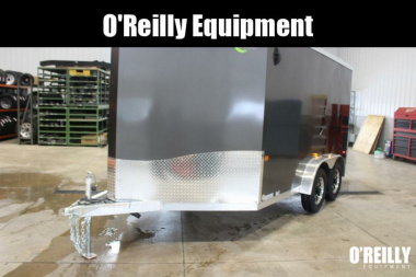 New 2025 NEO NAM 7.5' x 12' Aluminum Enclosed Motorcycle UTV Trailer - RAMP DOOR - 6.5' Interior Height - 7000# GVW