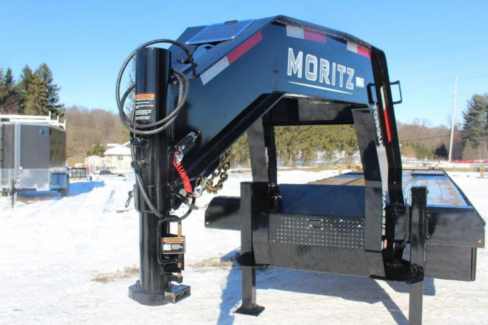 New 2025 Moritz FDGH Hydraulic Tail 34' GOOSENECK Deckover Flatbed Trailer- 25900# GVW