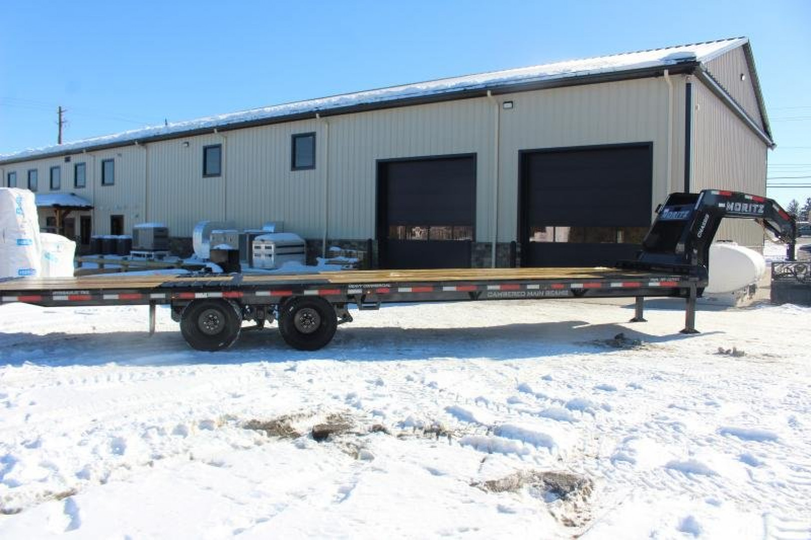 New 2025 Moritz FDGH Hydraulic Tail 34' GOOSENECK Deckover Flatbed Trailer- 25900# GVW