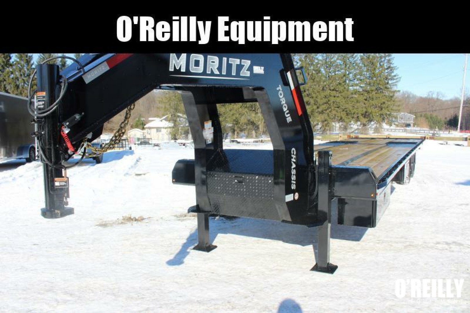 New 2025 Moritz FDGH Hydraulic Tail 34' GOOSENECK Deckover Flatbed Trailer- 25900# GVW