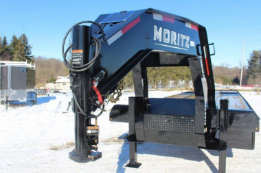 New 2025 Moritz FDGH Hydraulic Tail 34' GOOSENECK Deckover Flatbed Trailer- 25900# GVW