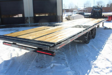 New 2025 Moritz FDGH Hydraulic Tail 34' GOOSENECK Deckover Flatbed Trailer- 25900# GVW