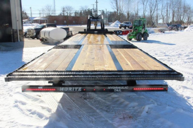 New 2025 Moritz FDGH Hydraulic Tail 34' GOOSENECK Deckover Flatbed Trailer- 25900# GVW
