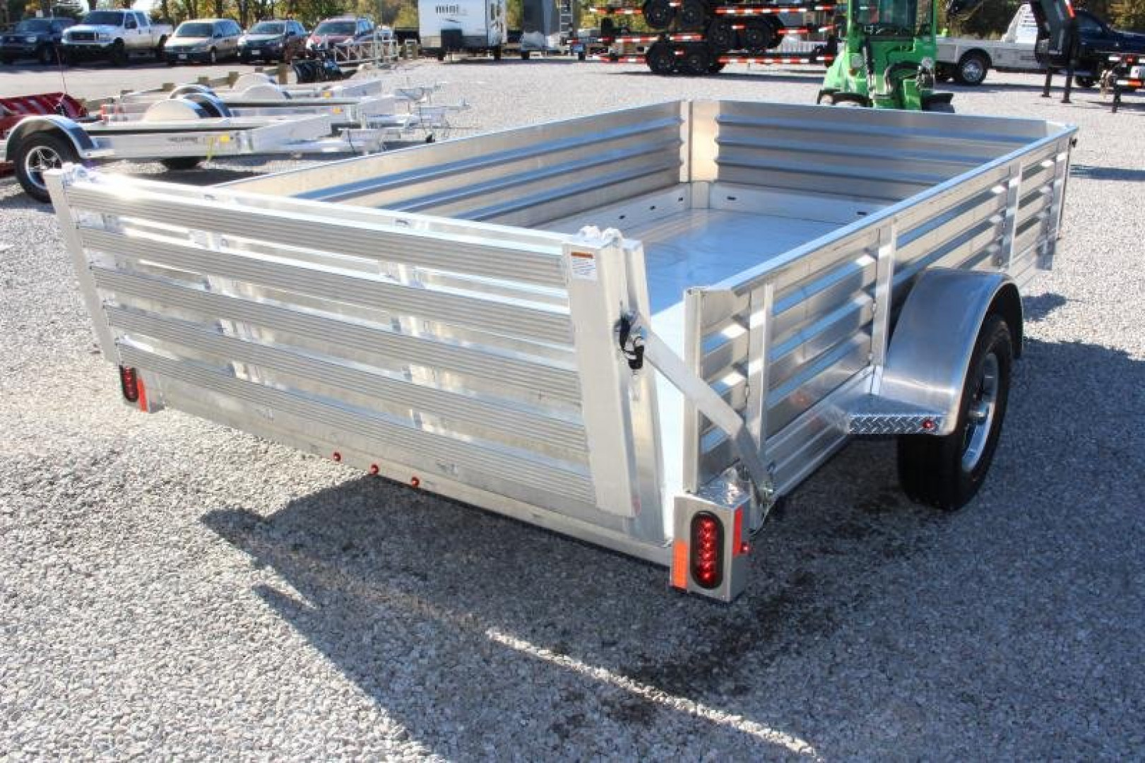 New 2025 Hillsboro 6' 6"  x 12' Aluminum Utility Trailer- 2990# GVW - Bi-Fold Ramp - Removable Side Panels