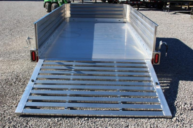 New 2025 Hillsboro 6' 6"  x 12' Aluminum Utility Trailer- 2990# GVW - Bi-Fold Ramp - Removable Side Panels