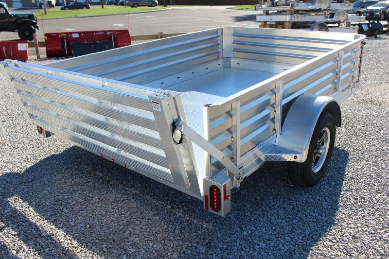 New 2025 Hillsboro 6' 6"  x 10' Aluminum Utility Trailer- 2990# GVW - Bi-Fold Ramp - Removable Side Panels