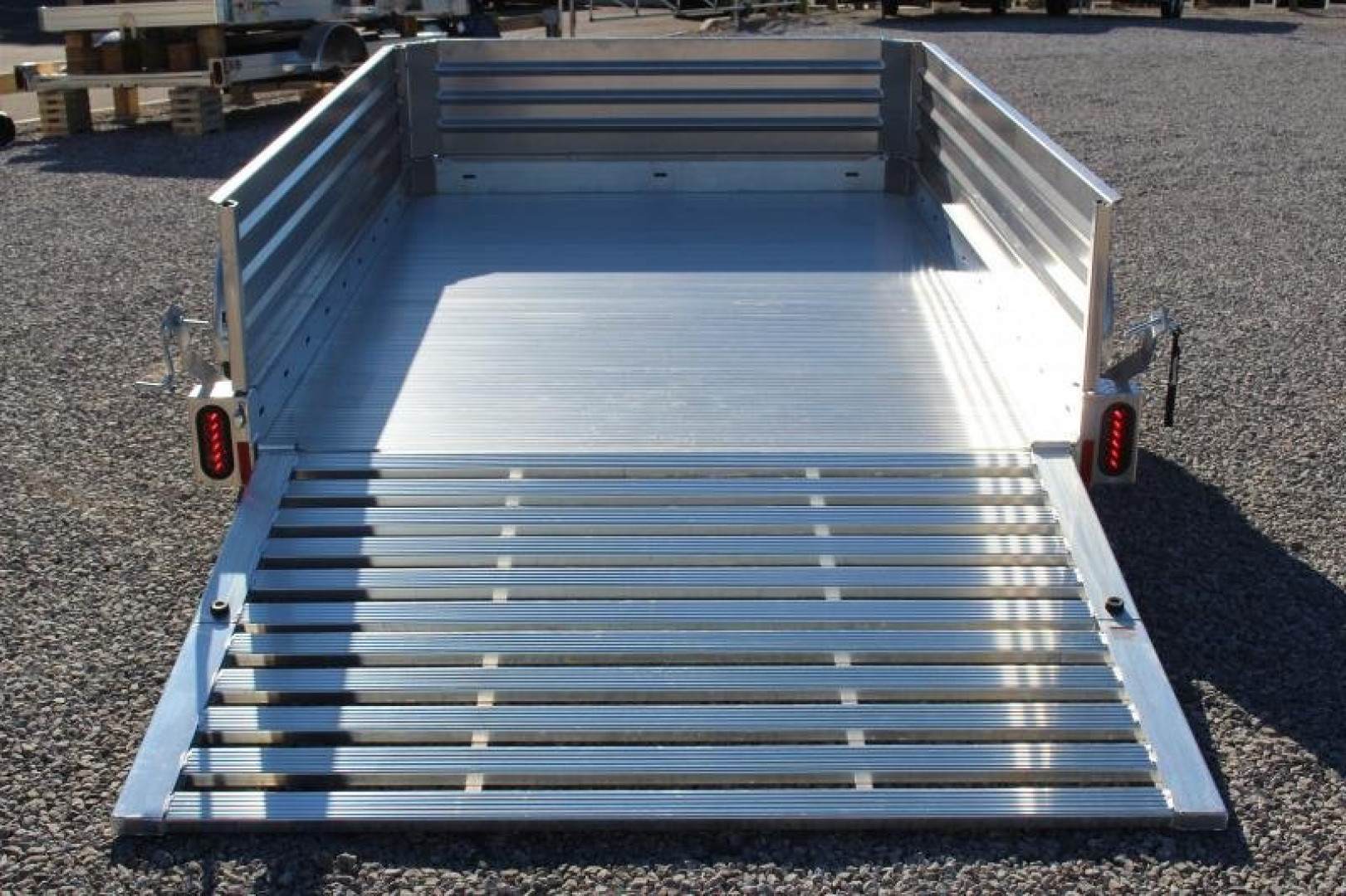 New 2025 Hillsboro 6' 6"  x 10' Aluminum Utility Trailer- 2990# GVW - Bi-Fold Ramp - Removable Side Panels