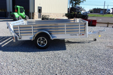 New 2025 Hillsboro 6' 6"  x 10' Aluminum Utility Trailer- 2990# GVW - Bi-Fold Ramp - Removable Side Panels