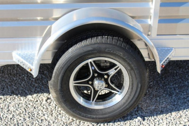 New 2025 Hillsboro 6' 6"  x 10' Aluminum Utility Trailer- 2990# GVW - Bi-Fold Ramp - Removable Side Panels