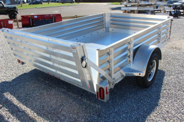 New 2025 Hillsboro 6' 6"  x 10' Aluminum Utility Trailer- 2990# GVW - Bi-Fold Ramp - Removable Side Panels