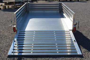 New 2025 Hillsboro 6' 6"  x 10' Aluminum Utility Trailer- 2990# GVW - Bi-Fold Ramp - Removable Side Panels