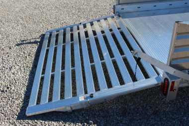 New 2025 Hillsboro 6' 6"  x 10' Aluminum Utility Trailer- 2990# GVW - Bi-Fold Ramp - Removable Side Panels