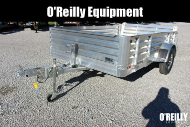 New 2025 Hillsboro 6' 6   x 10' Aluminum Utility Trailer- 2990# GVW - Bi-Fold Ramp - Removable Side Panels