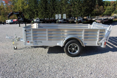 New 2025 Hillsboro 6' 6"  x 10' Aluminum Utility Trailer- 2990# GVW - Bi-Fold Ramp - Removable Side Panels