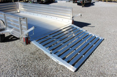 New 2025 Hillsboro 6' 6"  x 12' Aluminum Utility Trailer- 2990# GVW - Bi-Fold Ramp - Removable Side Panels