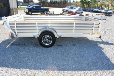 New 2025 Hillsboro 6' 6"  x 12' Aluminum Utility Trailer- 2990# GVW - Bi-Fold Ramp - Removable Side Panels