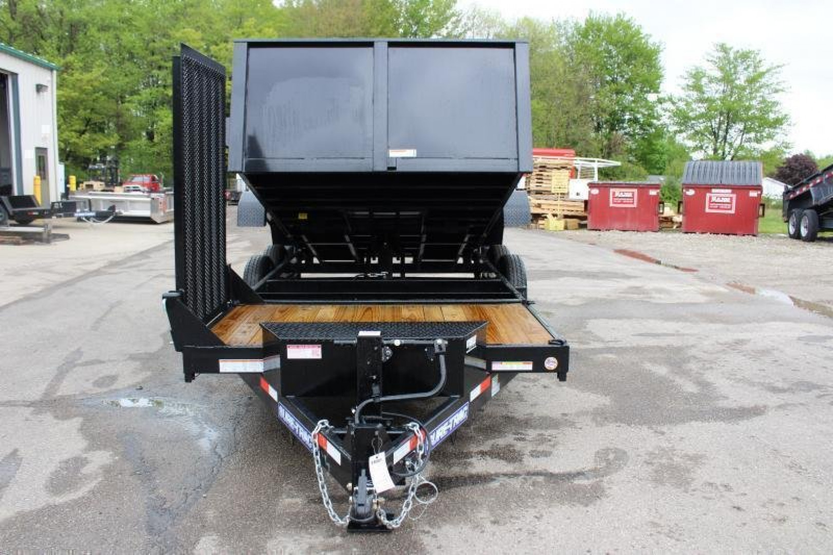 New 2025 Sure-Trac 7' x 12' + 4' Front Platform - Hydraulic Dump Trailer - Scissor Lift - Steel Ramps - 14000# GVW