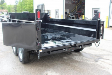 New 2025 Sure-Trac 7' x 12' + 4' Front Platform - Hydraulic Dump Trailer - Scissor Lift - Steel Ramps - 14000# GVW
