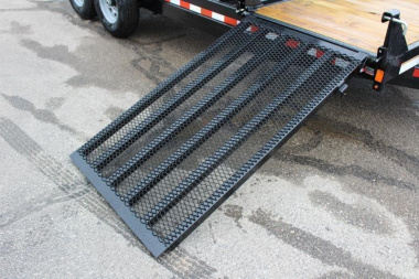 New 2025 Sure-Trac 7' x 12' + 4' Front Platform - Hydraulic Dump Trailer - Scissor Lift - Steel Ramps - 14000# GVW