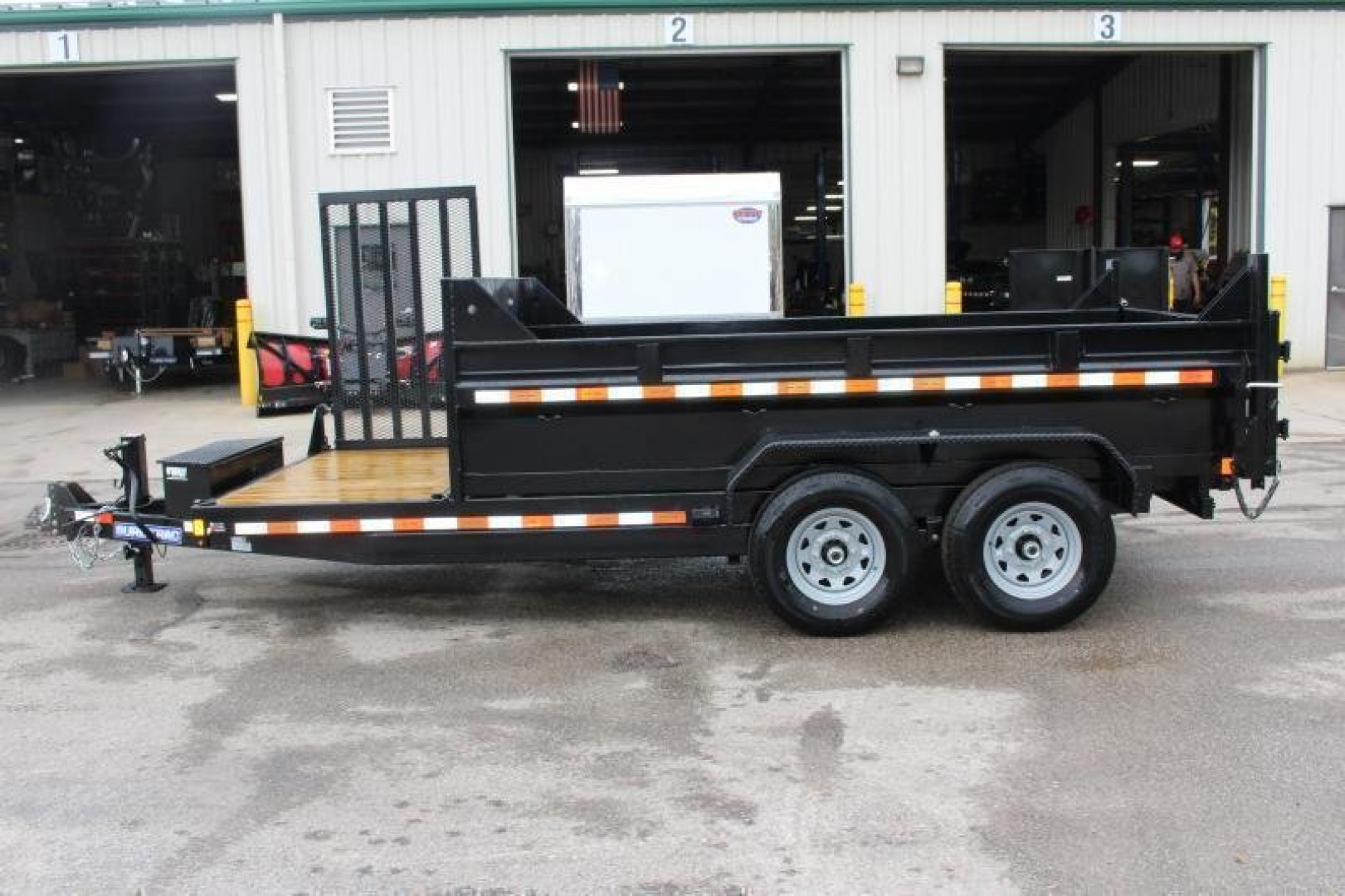 New 2025 Sure-Trac 7' x 12' + 4' Front Platform - Hydraulic Dump Trailer - Scissor Lift - Steel Ramps - 14000# GVW