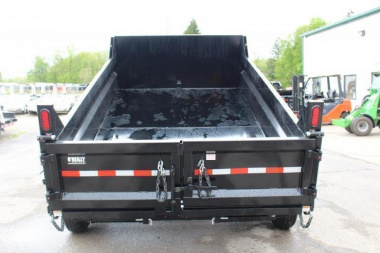 New 2025 Sure-Trac 7' x 12' + 4' Front Platform - Hydraulic Dump Trailer - Scissor Lift - Steel Ramps - 14000# GVW