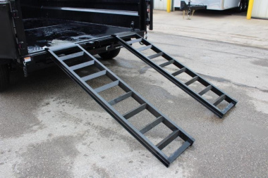 New 2025 Sure-Trac 7' x 12' + 4' Front Platform - Hydraulic Dump Trailer - Scissor Lift - Steel Ramps - 14000# GVW
