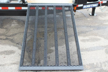 New 2025 Sure-Trac 7' x 12' + 4' Front Platform - Hydraulic Dump Trailer - Scissor Lift - Steel Ramps - 14000# GVW