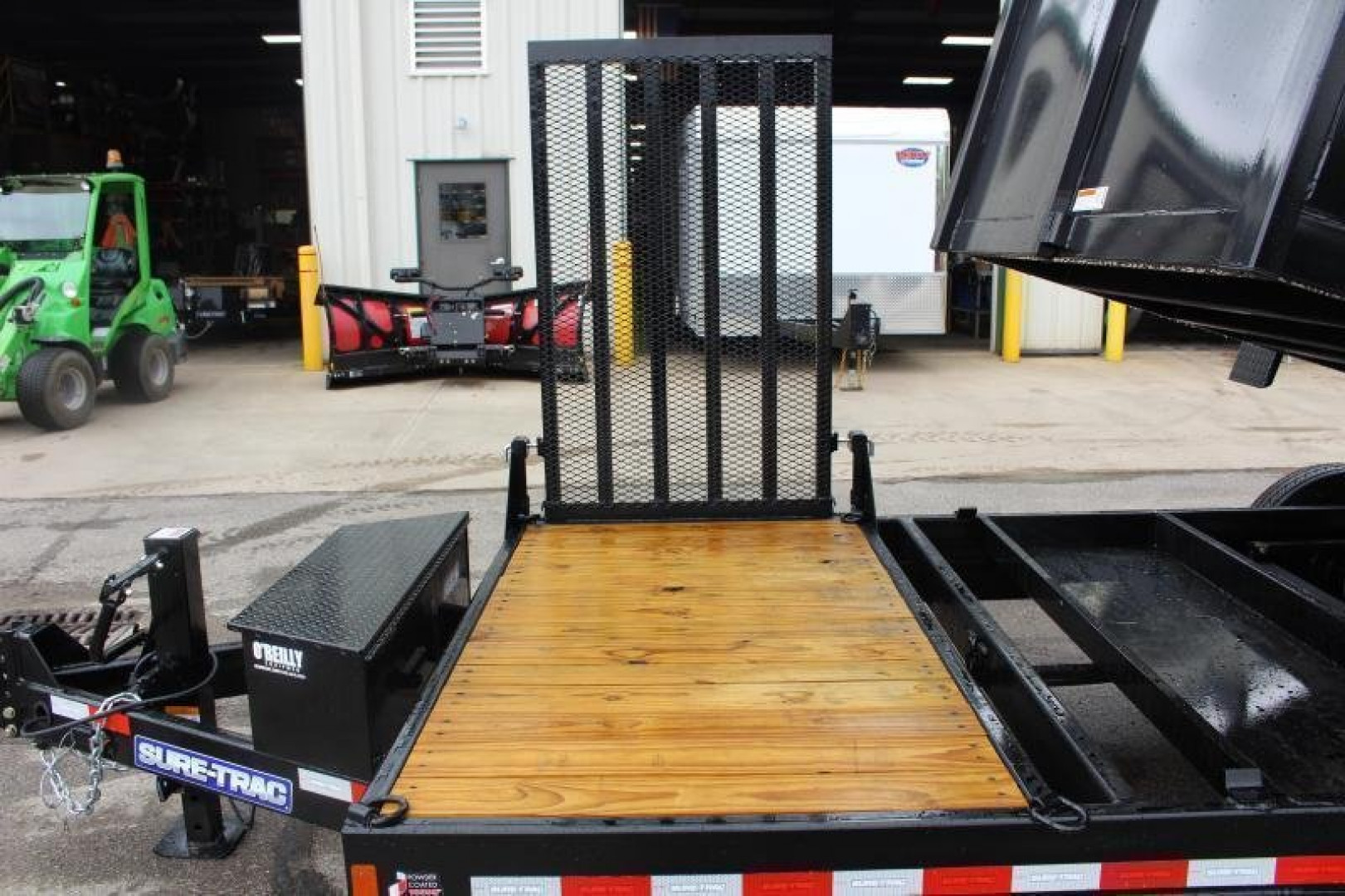 New 2025 Sure-Trac 7' x 12' + 4' Front Platform - Hydraulic Dump Trailer - Scissor Lift - Steel Ramps - 14000# GVW