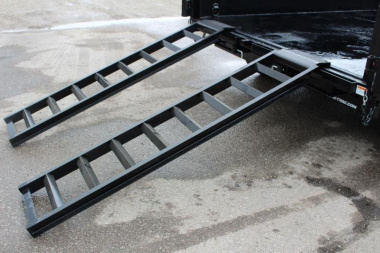 New 2025 Sure-Trac 7' x 12' + 4' Front Platform - Hydraulic Dump Trailer - Scissor Lift - Steel Ramps - 14000# GVW