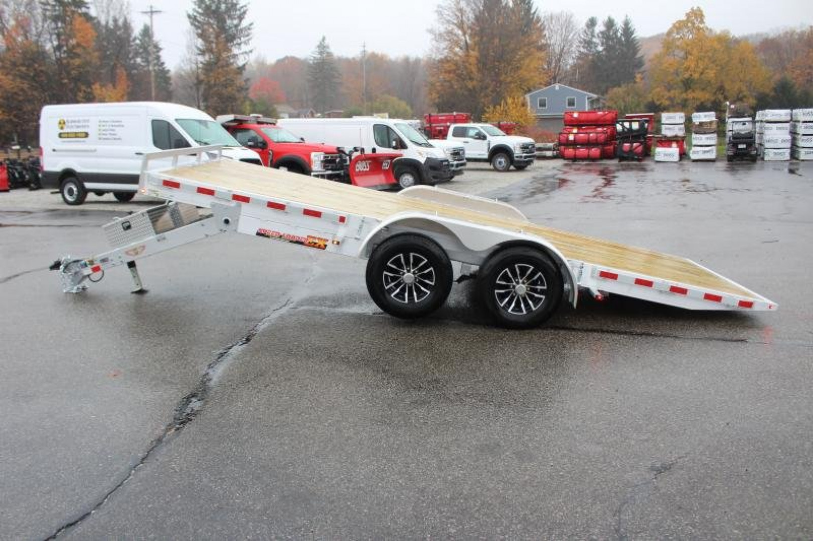 New 2024 H & H Trailer 6'10" x 18' Speed Loader Power Tilt Aluminum Car Hauler - 9900# GVW