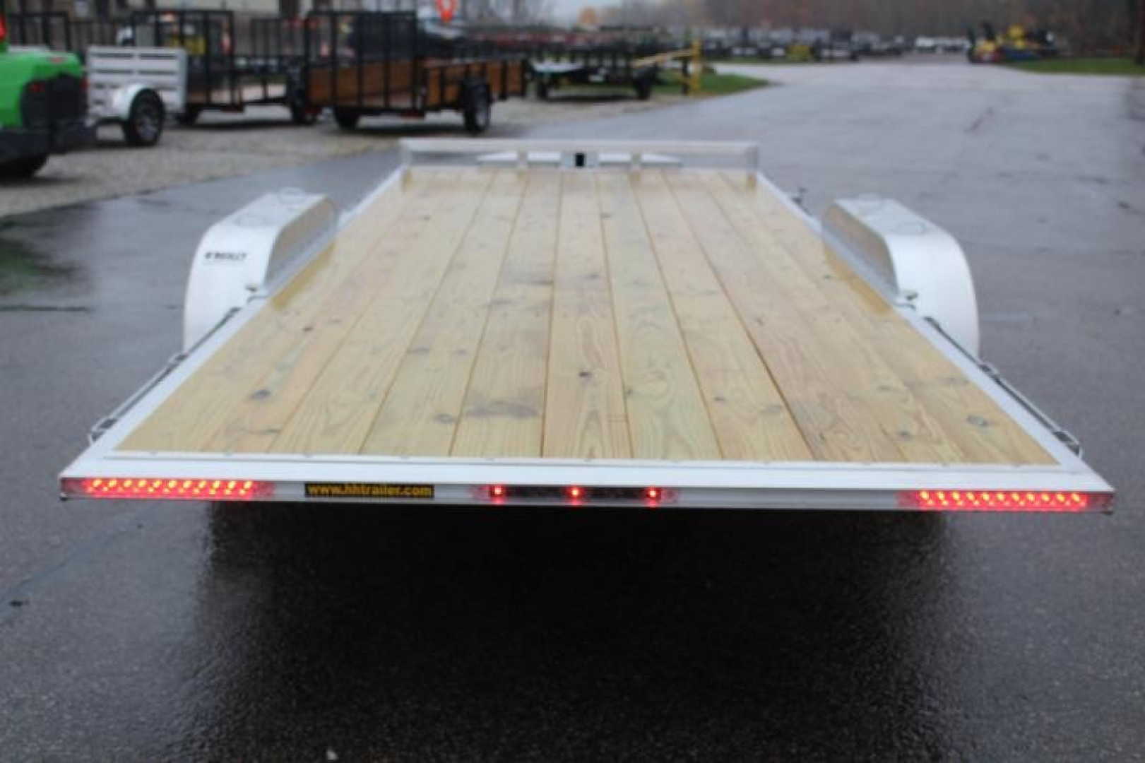 New 2024 H & H Trailer 6'10" x 18' Speed Loader Power Tilt Aluminum Car Hauler - 9900# GVW