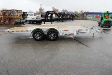New 2024 H & H Trailer 6'10" x 18' Speed Loader Power Tilt Aluminum Car Hauler - 9900# GVW