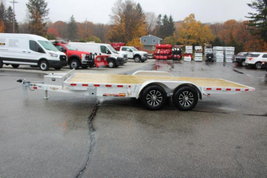 New 2024 H & H Trailer 6'10" x 18' Speed Loader Power Tilt Aluminum Car Hauler - 9900# GVW