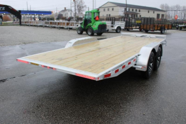 New 2024 H & H Trailer 6'10" x 18' Speed Loader Power Tilt Aluminum Car Hauler - 9900# GVW