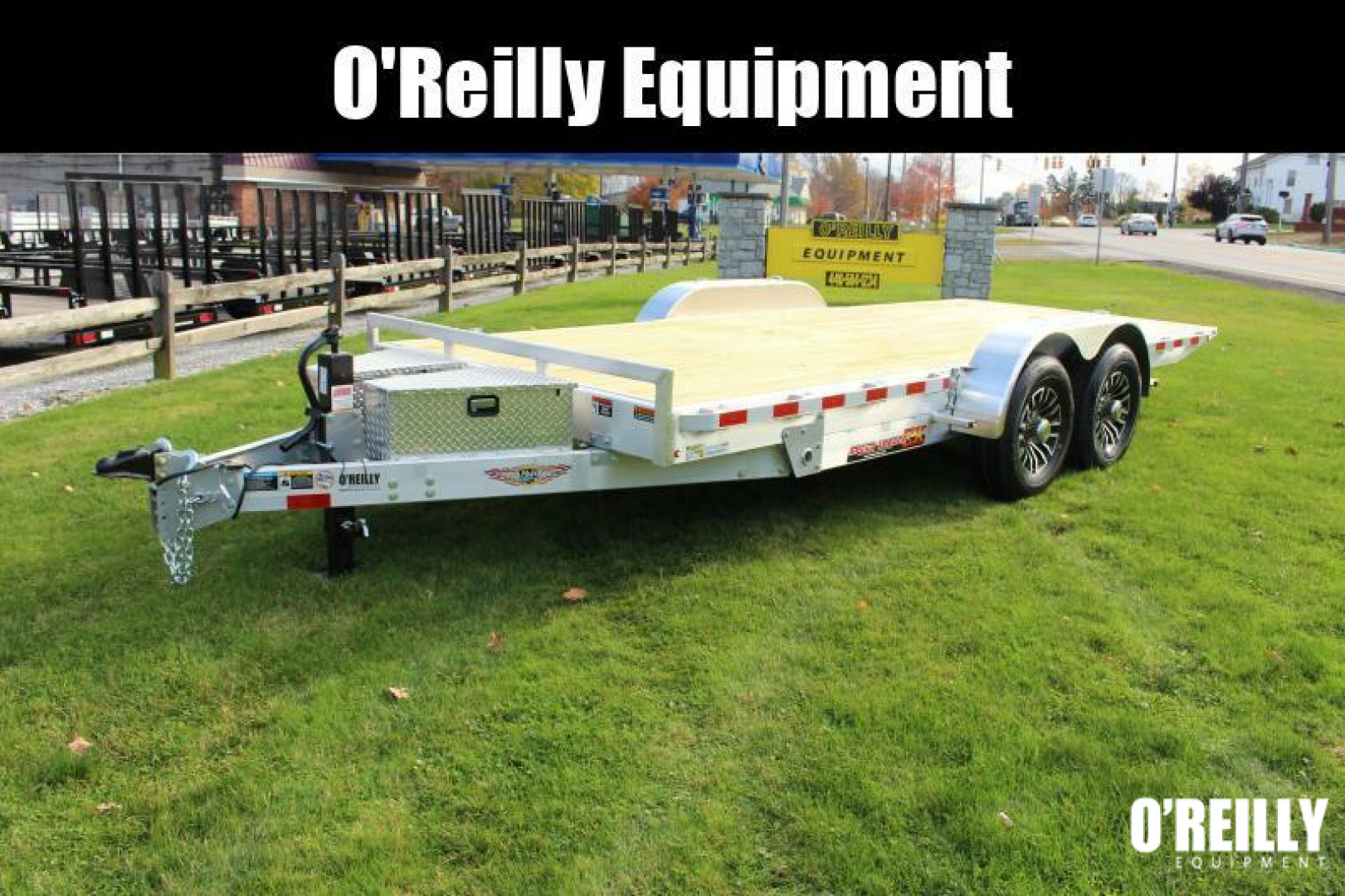 New 2024 H & H Trailer 7' x 18' Speed Loader Power Tilt Aluminum Car Hauler - 14000# GVW