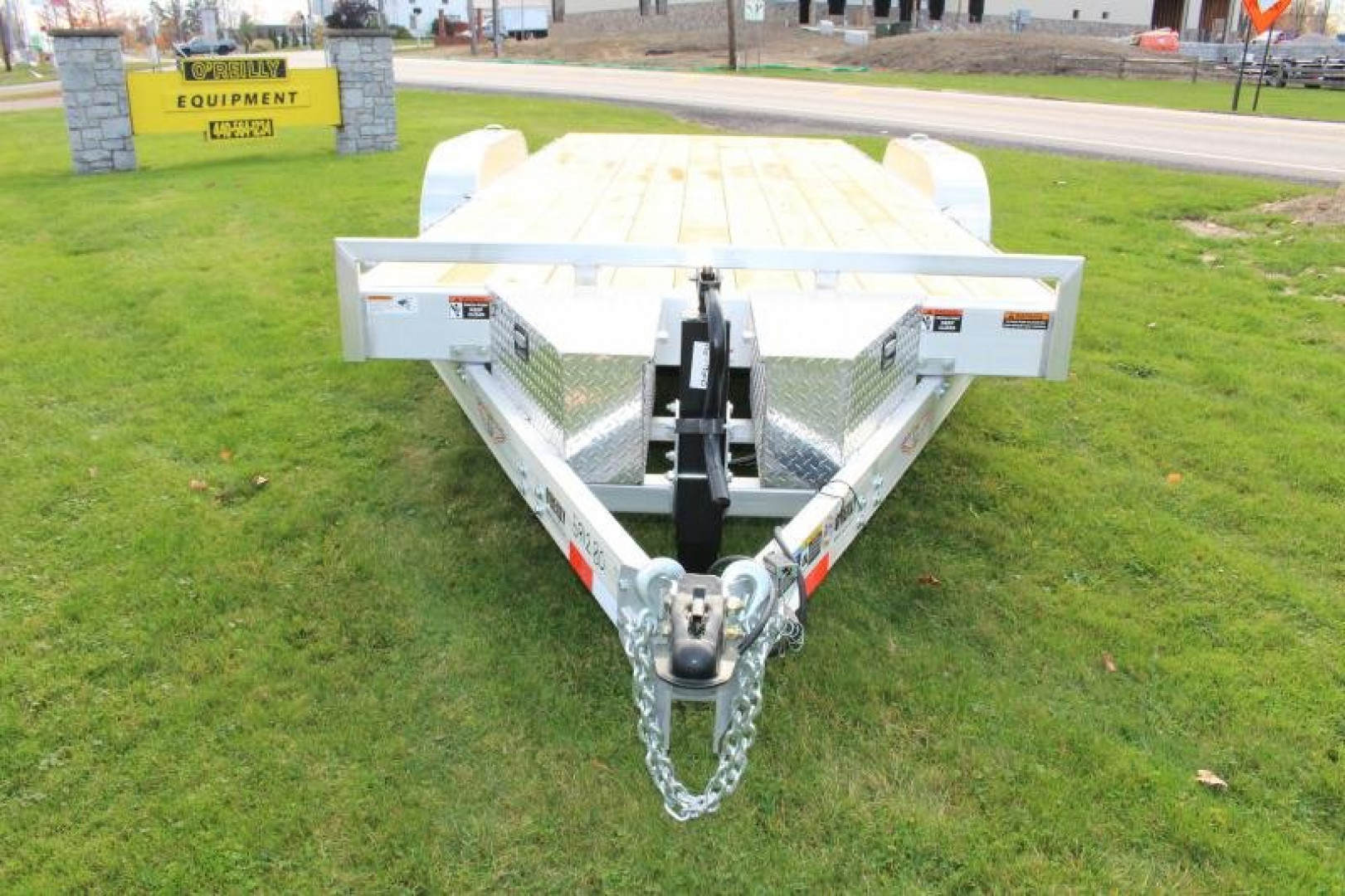 New 2024 H & H Trailer 7' x 18' Speed Loader Power Tilt Aluminum Car Hauler - 14000# GVW
