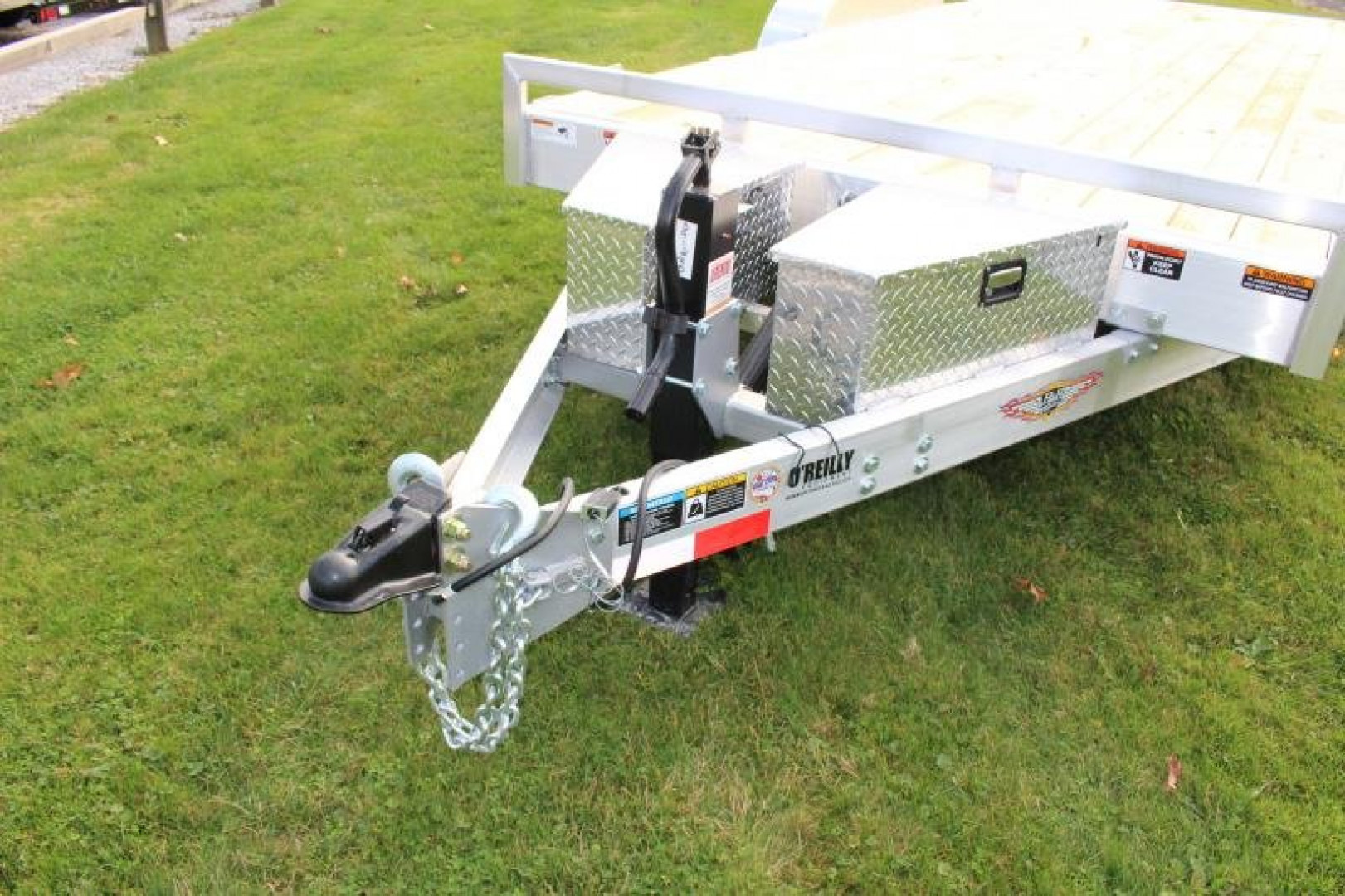 New 2024 H & H Trailer 7' x 18' Speed Loader Power Tilt Aluminum Car Hauler - 14000# GVW