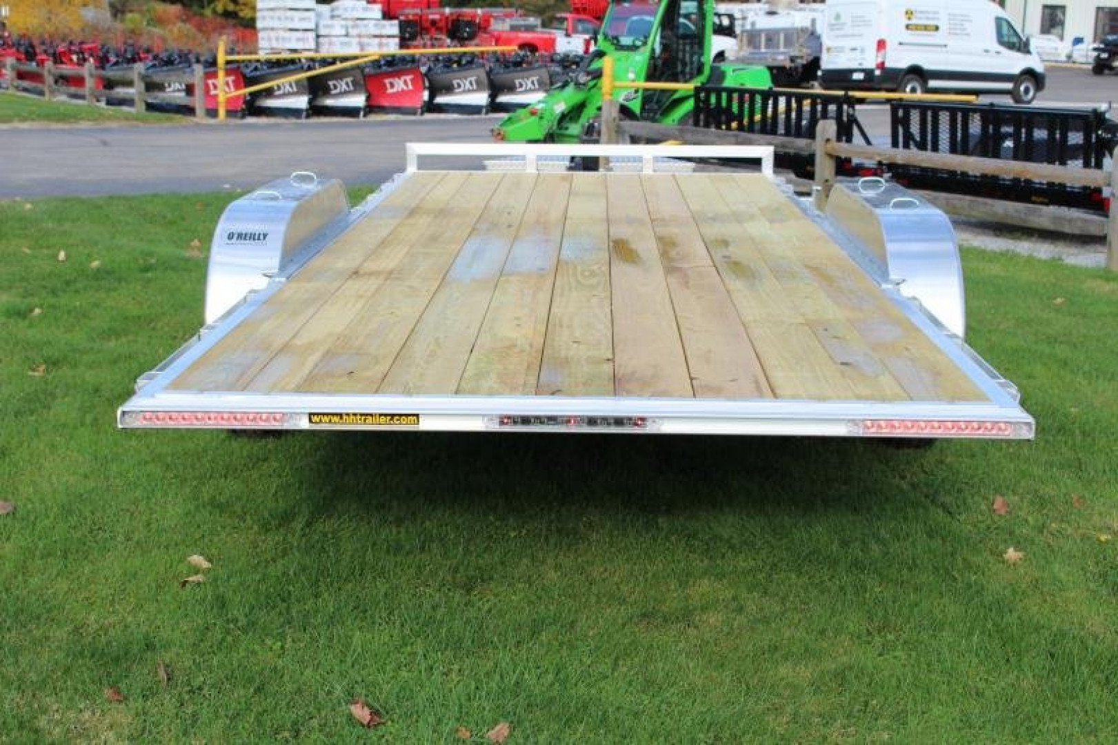 New 2024 H & H Trailer 7' x 18' Speed Loader Power Tilt Aluminum Car Hauler - 14000# GVW