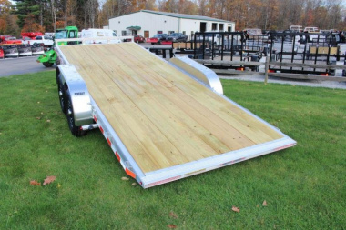 New 2024 H & H Trailer 7' x 18' Speed Loader Power Tilt Aluminum Car Hauler - 14000# GVW