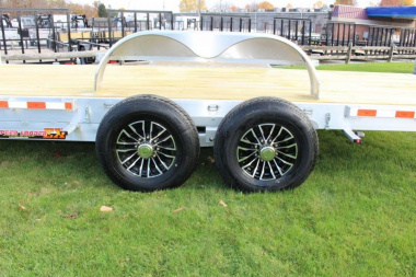 New 2024 H & H Trailer 7' x 18' Speed Loader Power Tilt Aluminum Car Hauler - 14000# GVW