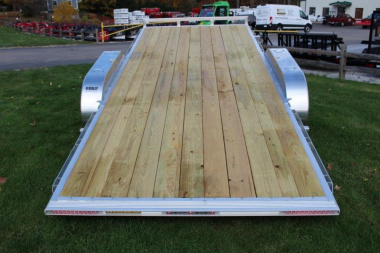 New 2024 H & H Trailer 7' x 18' Speed Loader Power Tilt Aluminum Car Hauler - 14000# GVW