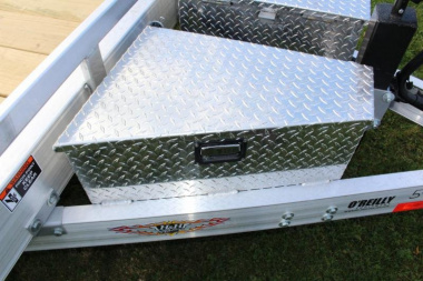 New 2024 H & H Trailer 7' x 18' Speed Loader Power Tilt Aluminum Car Hauler - 14000# GVW