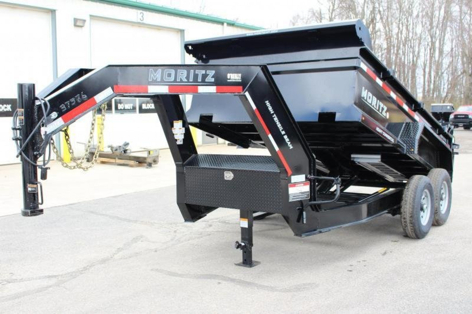 New 2023 Moritz 6'10" x 12' Heavy Commercial DLGH Series Gooseneck Dump Trailer - 14000# GVW