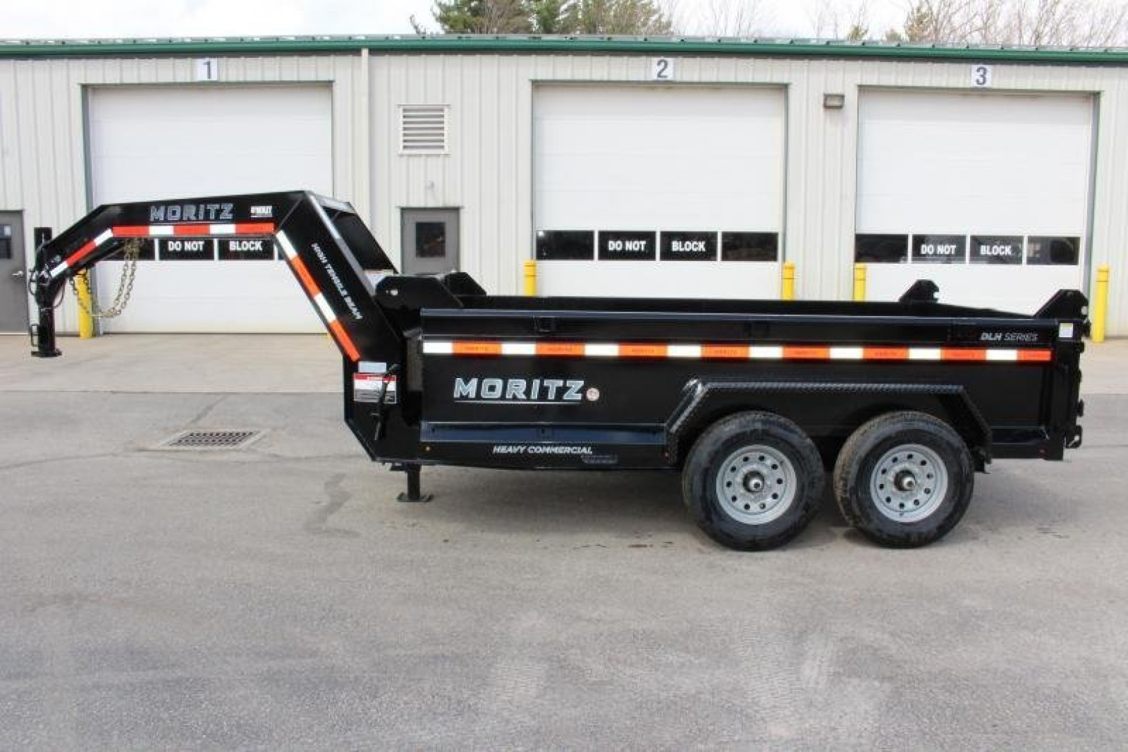 New 2023 Moritz 6'10" x 12' Heavy Commercial DLGH Series Gooseneck Dump Trailer - 14000# GVW