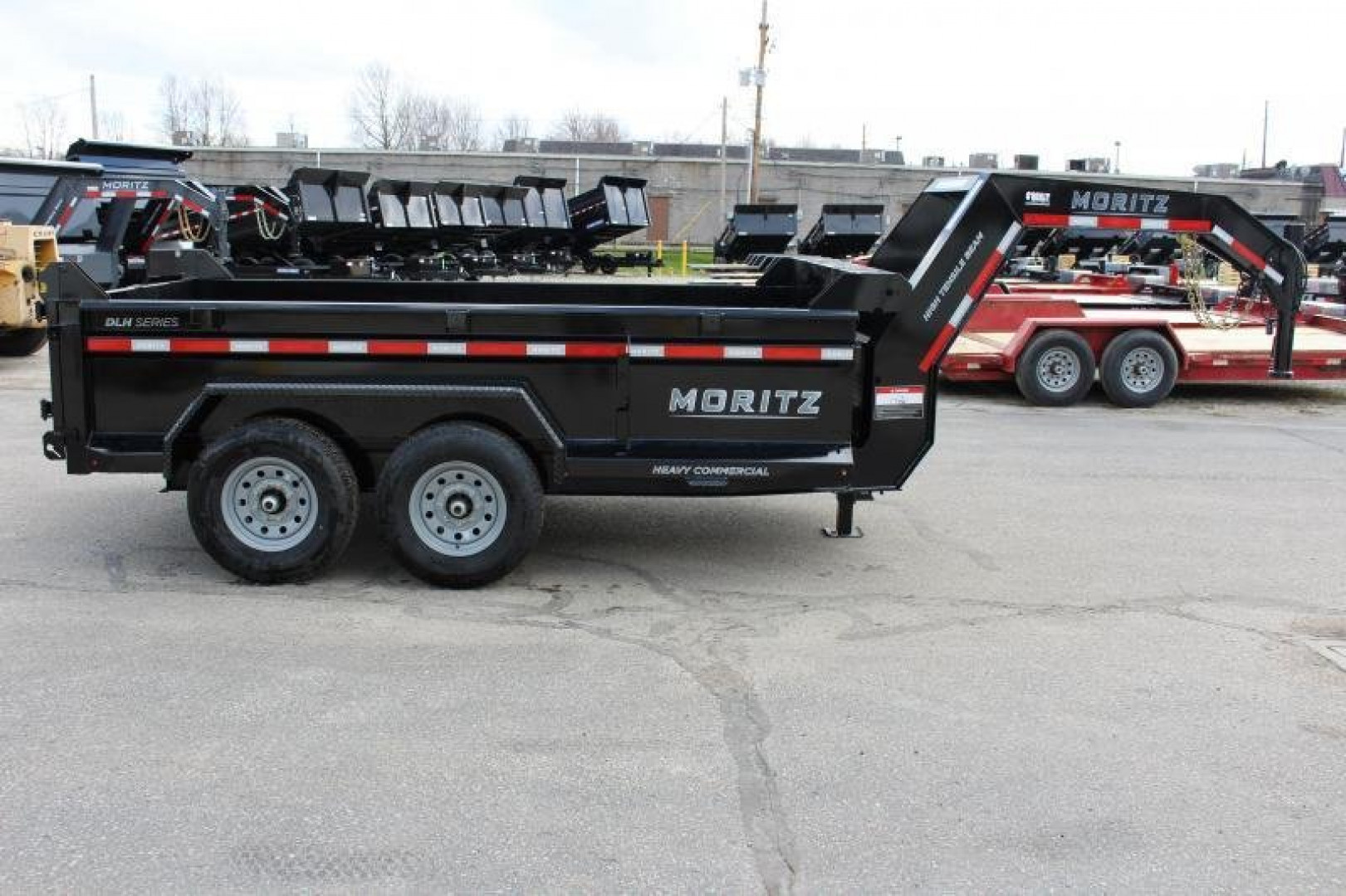 New 2023 Moritz 6'10" x 12' Heavy Commercial DLGH Series Gooseneck Dump Trailer - 14000# GVW