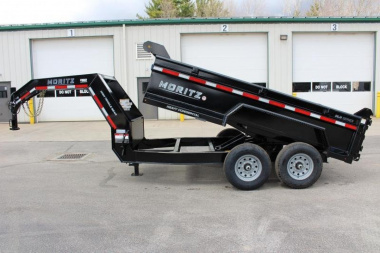 New 2023 Moritz 6'10" x 12' Heavy Commercial DLGH Series Gooseneck Dump Trailer - 14000# GVW