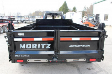 New 2023 Moritz 6'10" x 12' Heavy Commercial DLGH Series Gooseneck Dump Trailer - 14000# GVW
